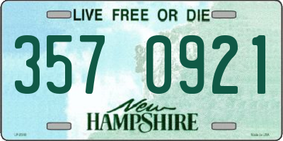 NH license plate 3570921