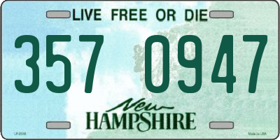 NH license plate 3570947