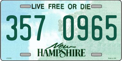 NH license plate 3570965