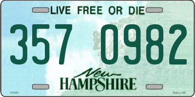 NH license plate 3570982