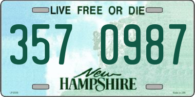 NH license plate 3570987