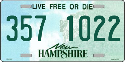 NH license plate 3571022