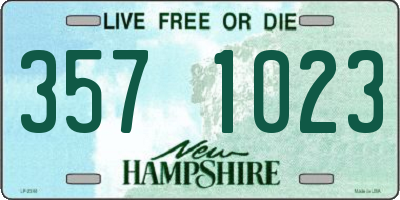 NH license plate 3571023