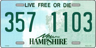 NH license plate 3571103