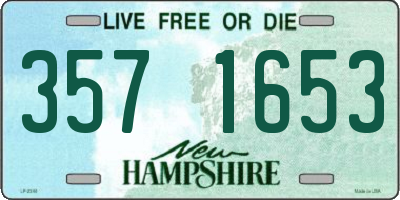 NH license plate 3571653