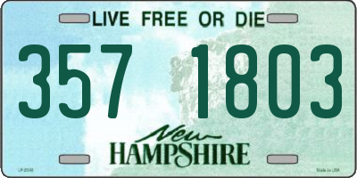 NH license plate 3571803