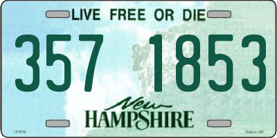 NH license plate 3571853