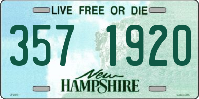 NH license plate 3571920