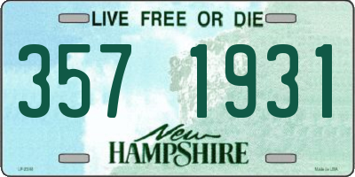 NH license plate 3571931