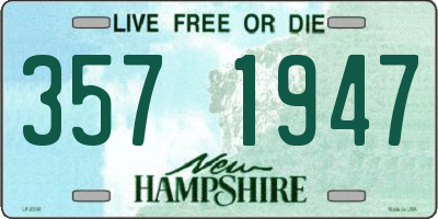 NH license plate 3571947