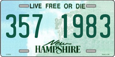 NH license plate 3571983