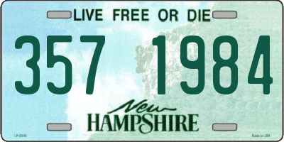 NH license plate 3571984