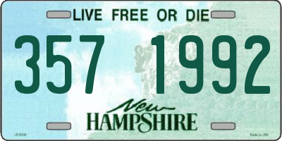 NH license plate 3571992