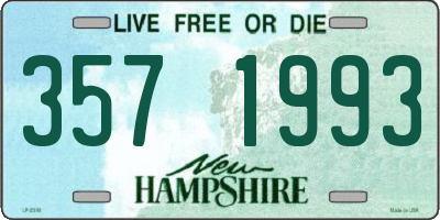 NH license plate 3571993