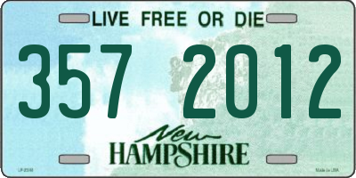 NH license plate 3572012