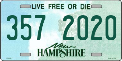 NH license plate 3572020