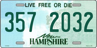 NH license plate 3572032
