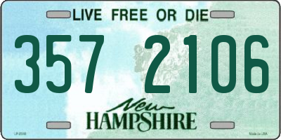 NH license plate 3572106