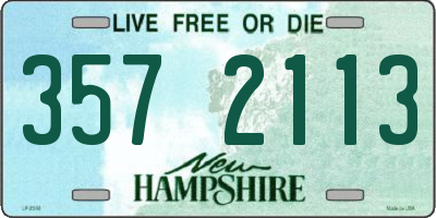 NH license plate 3572113