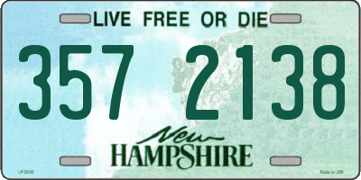 NH license plate 3572138