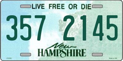 NH license plate 3572145