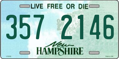 NH license plate 3572146