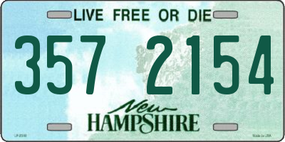 NH license plate 3572154