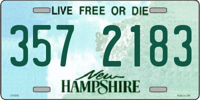 NH license plate 3572183