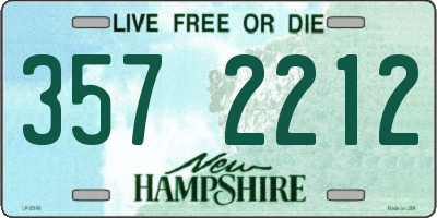 NH license plate 3572212