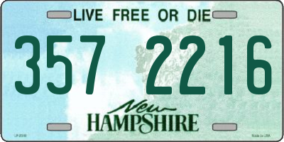 NH license plate 3572216