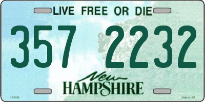 NH license plate 3572232
