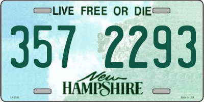 NH license plate 3572293