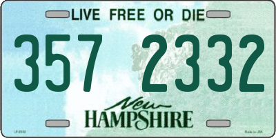 NH license plate 3572332