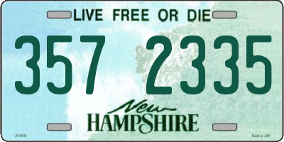NH license plate 3572335