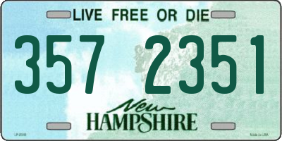 NH license plate 3572351