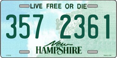 NH license plate 3572361