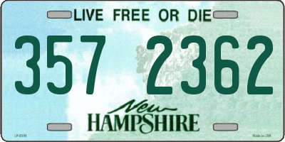 NH license plate 3572362