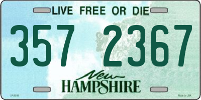 NH license plate 3572367