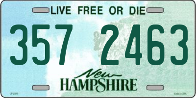 NH license plate 3572463