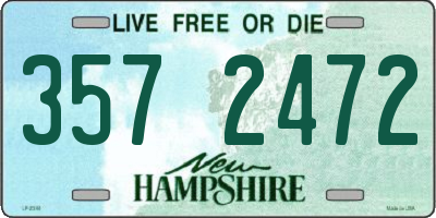 NH license plate 3572472