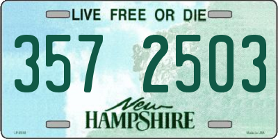 NH license plate 3572503