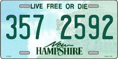 NH license plate 3572592