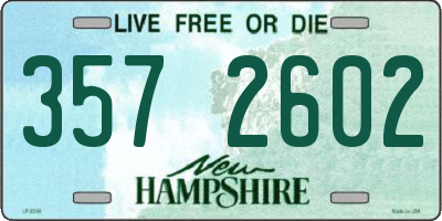 NH license plate 3572602