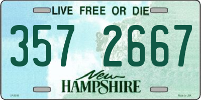 NH license plate 3572667
