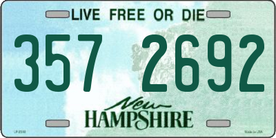 NH license plate 3572692