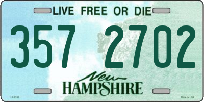 NH license plate 3572702