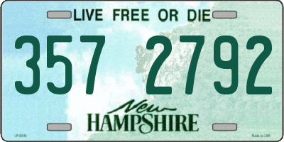 NH license plate 3572792
