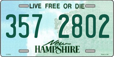 NH license plate 3572802