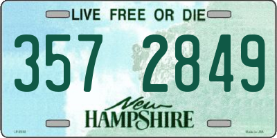 NH license plate 3572849