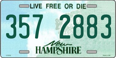 NH license plate 3572883